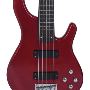 Tagima MILLENIUM 5-MR-DF Electric Bass Guitar - Metallic Red