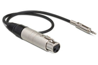 Thumbnail for Hosa MIT-156 Impedance Transformer XLR Female to 3.5 mm TRS Male 18 inch