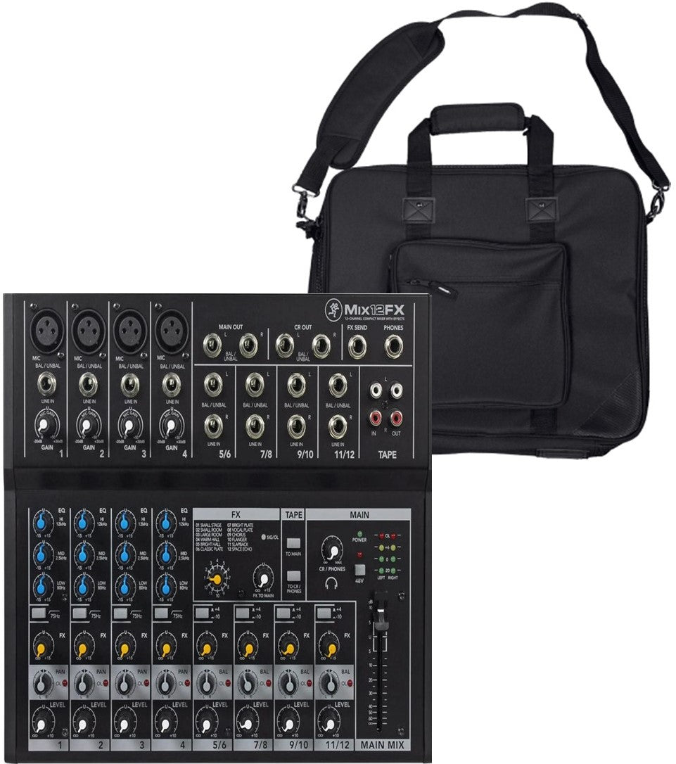 Mackie Mix12FX 12-channel Compact Mixer with Effects & Bag