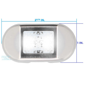 Marine ML-AL2SS-W White 2-LED Accent Light - Stainless Steel Bezel