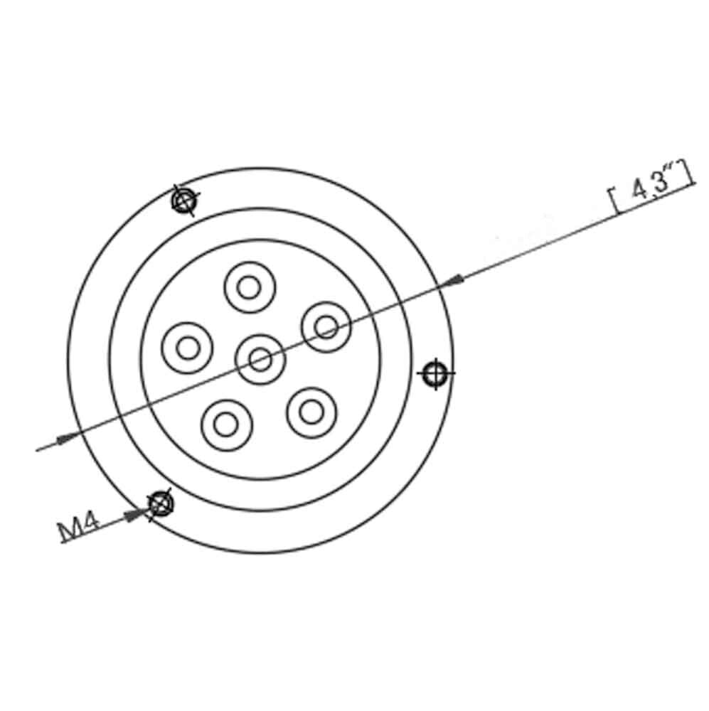 Marine ML-BLU30W 30W Blue Underwater Transom Light
