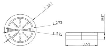 Marine ML-CLWHT White Interior Cabin Light with Switch
