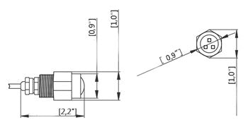 Marine ML-DLWHT9W 9W Small White Drain Plug Light