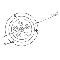 Thumbnail for Marine ML-RGBW72W 72W RGBW Underwater Transom Light, Brass