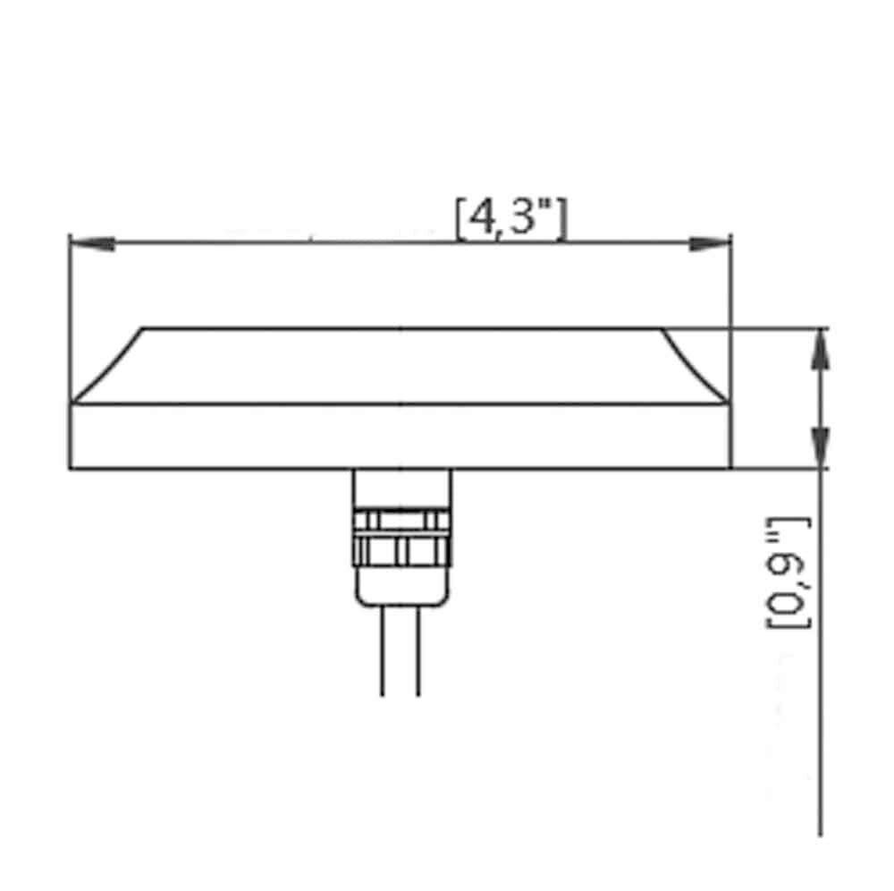 Marine ML-RGBW72W 72W RGBW Underwater Transom Light, Brass