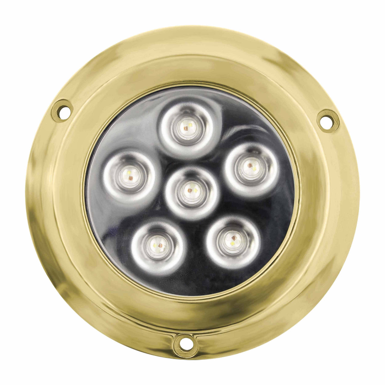 Marine ML-RGBW72W 72W RGBW Underwater Transom Light, Brass