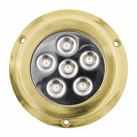 Thumbnail for Marine ML-RGBW72W 72W RGBW Underwater Transom Light, Brass