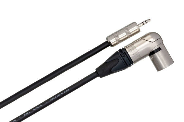 Hosa MMX-015SR Microphone Cable 3.5 mm TRS Male to Neutrik Right Angle XLR Male 15 foot