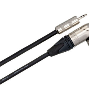 Hosa MMX-025SR Microphone Cable 3.5 mm TRS Male to Neutrik Right Angle XLR Male 25 foot