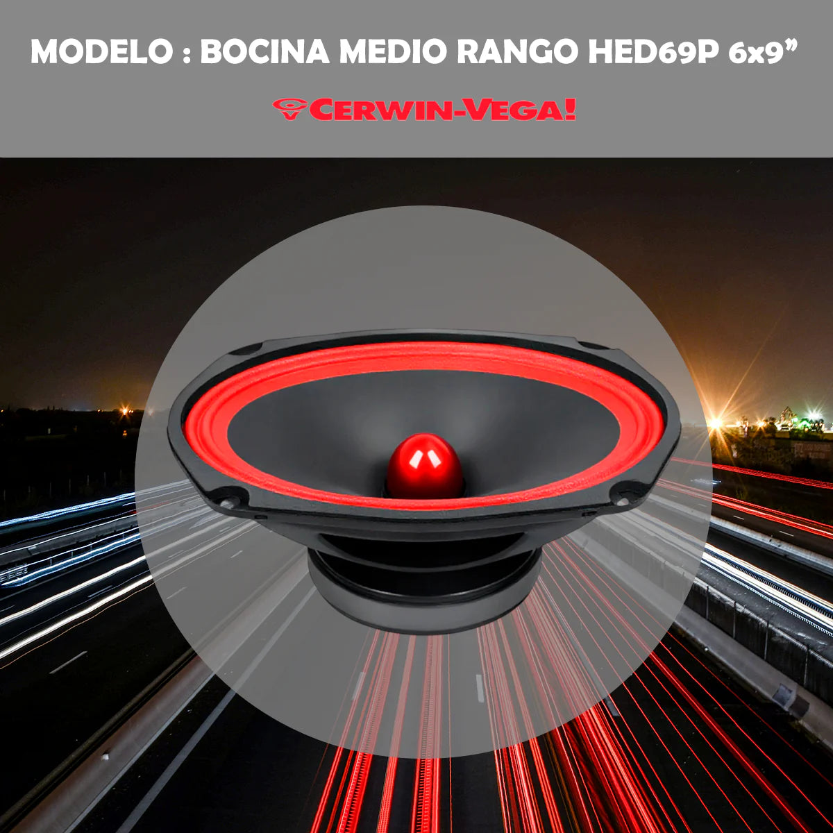 Cerwin Vega HED69P HED PRO 2025 Edition 6"x 9” Mid Range Speaker (SINGLE)