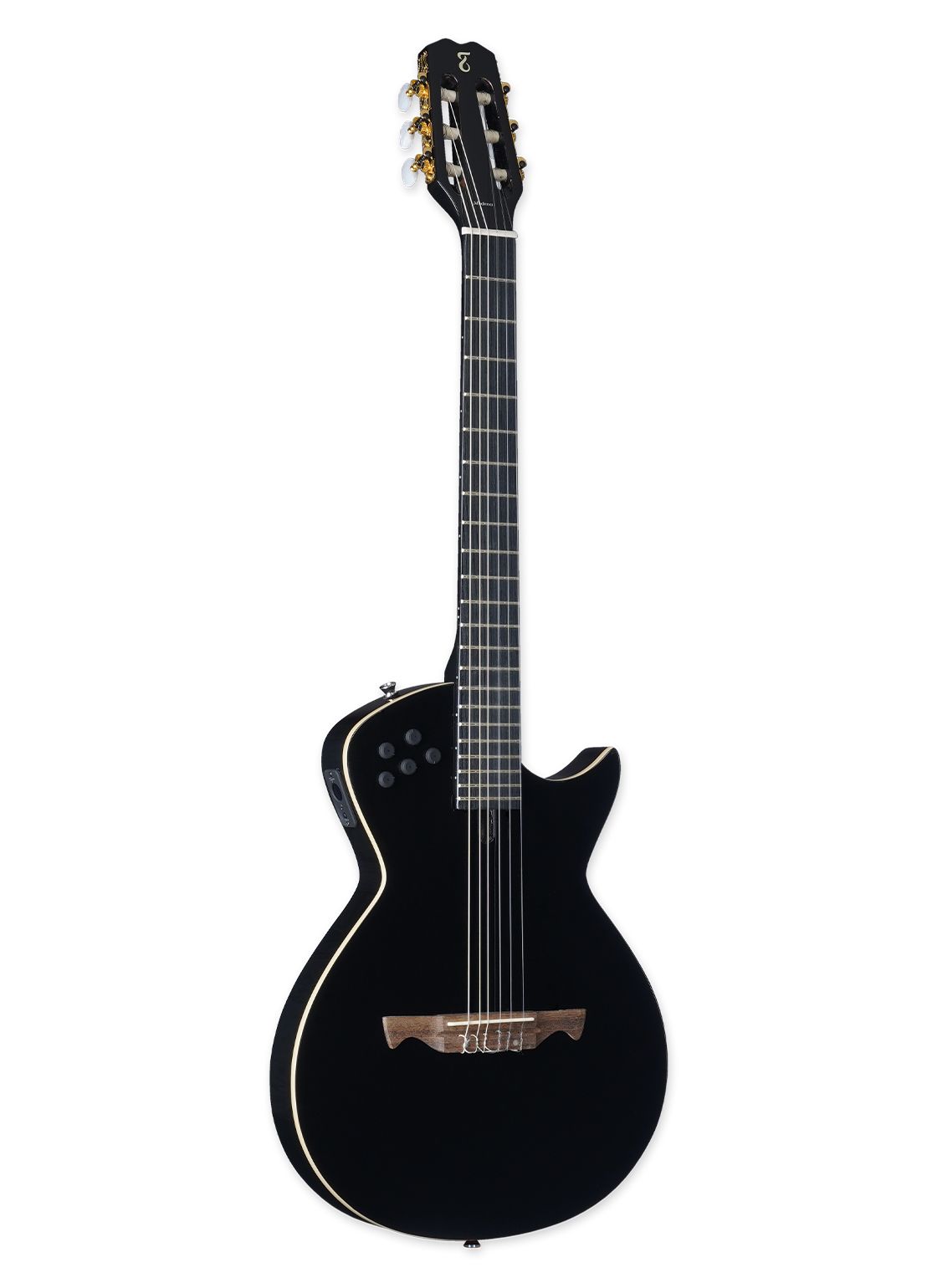 Tagima MODENA I NY-EQ-BK NylonString Thin Hollow Body Guitar - Black