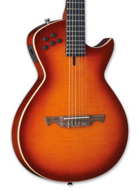 Thumbnail for Tagima MODENA I NY-EQ-CB NylonString Thin Hollow Body Guitar - Cherry Burst