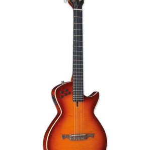 Tagima MODENA I NY-EQ-CB NylonString Thin Hollow Body Guitar - Cherry Burst