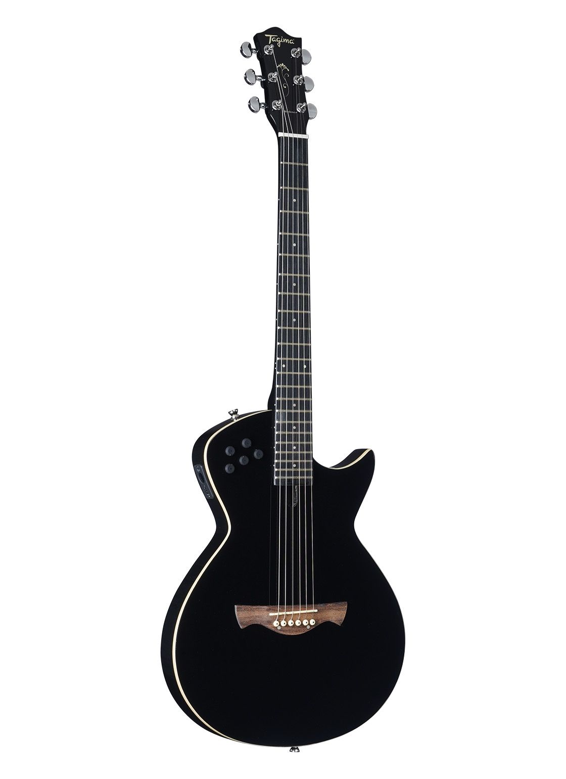 Tagima MODENA I ST-EQ-BK Steel String Thin Hollow Body Guitar - Black