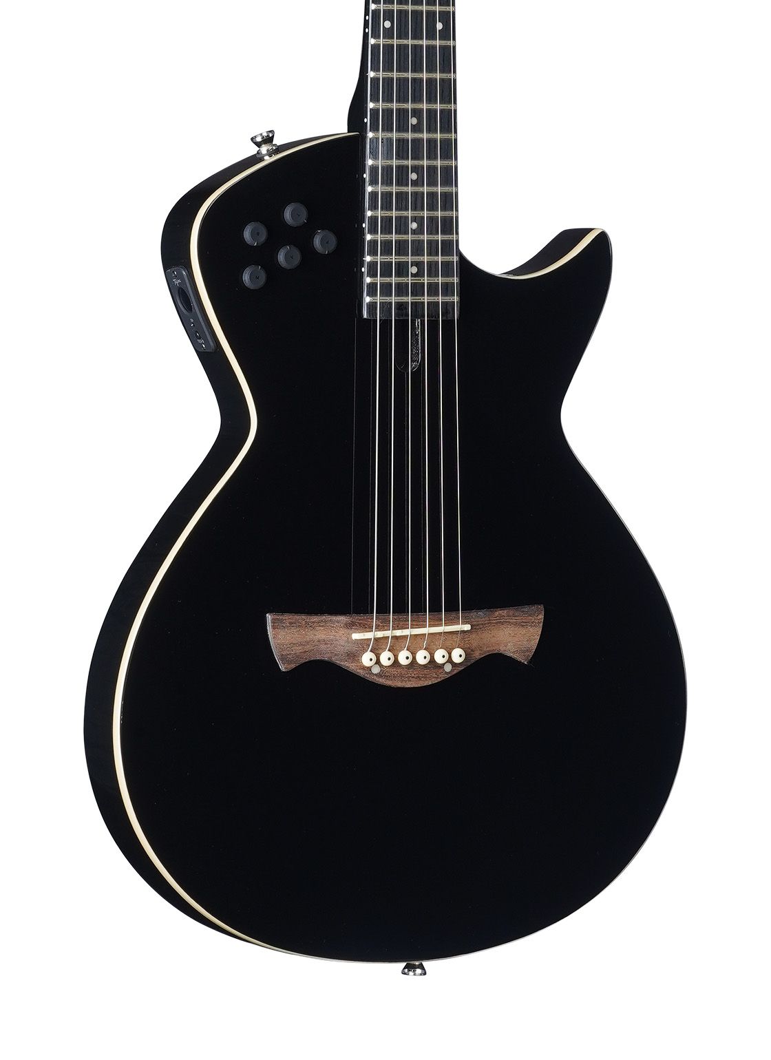 Tagima MODENA I ST-EQ-BK Steel String Thin Hollow Body Guitar - Black