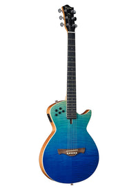 Thumbnail for Tagima MODENA I NY-EQ-TBLF NylonString Thin Hollow Body Guitar - Transparent Blue