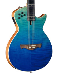 Thumbnail for Tagima MODENA I NY-EQ-TBLF NylonString Thin Hollow Body Guitar - Transparent Blue