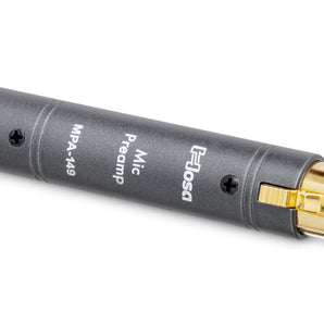 Hosa MPA-149 Active Inline Microphone Preamplifier for Dynamic & Ribbon Mics XLR Male to XLR Female