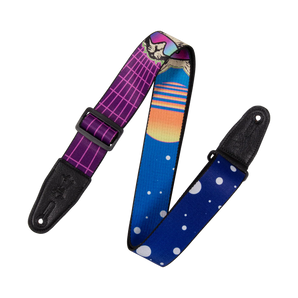 Levy's Leathers MPD2-119 2” Wide Polyester Guitar Strap - Cyber Cat Motif