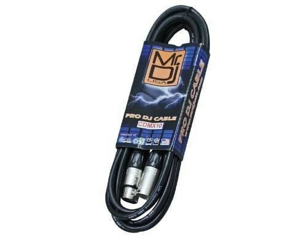 MR DJ CDMX10-5 10' DMX 5-Pin XLR Pro Stage DJ Lighting Cable