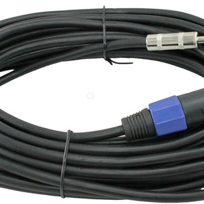 MR DJ CQSM12 12' Pro PA DJ Karaoke Speakon Plug to 6.35mm 1/4" Plug Speaker Wire Cable