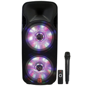 MR DJ Lets Jump<br>Dual 15" 3Way 5000W DJ Active Speaker Powered PA Party BT USB Speaker MIC