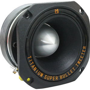 Mr Dj HDT1000B 4-Inch 4" Titanium Bullet High Compression Tweeter Black