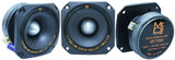 MR DJ HDT700B Super Tweeter showcasing three angles of the high compression titanium bullet horn speaker.