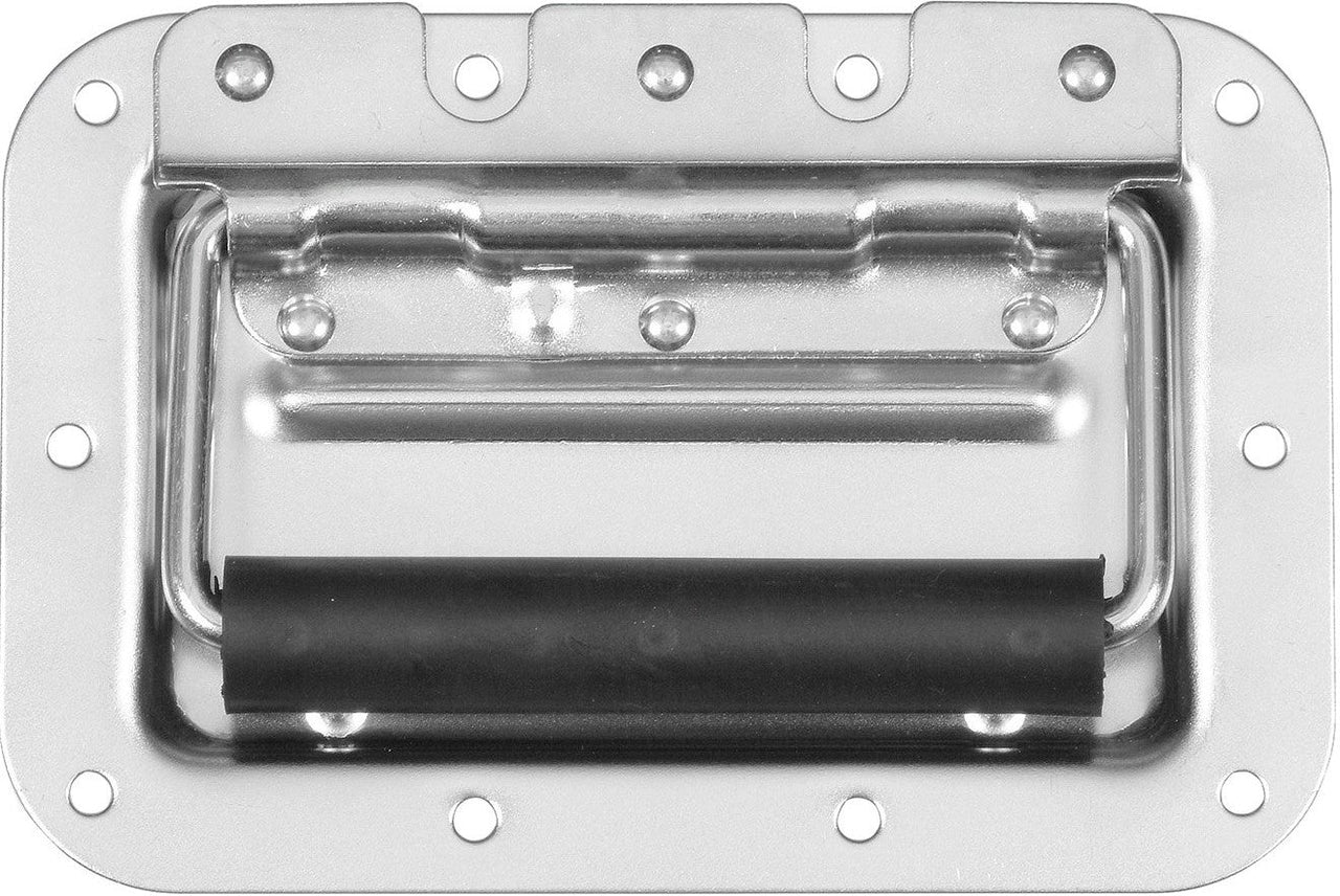 2 MR DJ HR100C Spring Loaded Recesses Handle Medium Spring Loaded Recessed Heavy Duty Chrome Flight Case Speaker Cabinet Road Case Handle