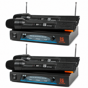 2 MR DJ MICVHF3200 Wireless Dual Handheld design Microphone System