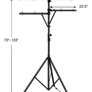 Universal Pro Audio DJ Adjustable Tripod Stand with Top T Bar for Par Cans, Wash