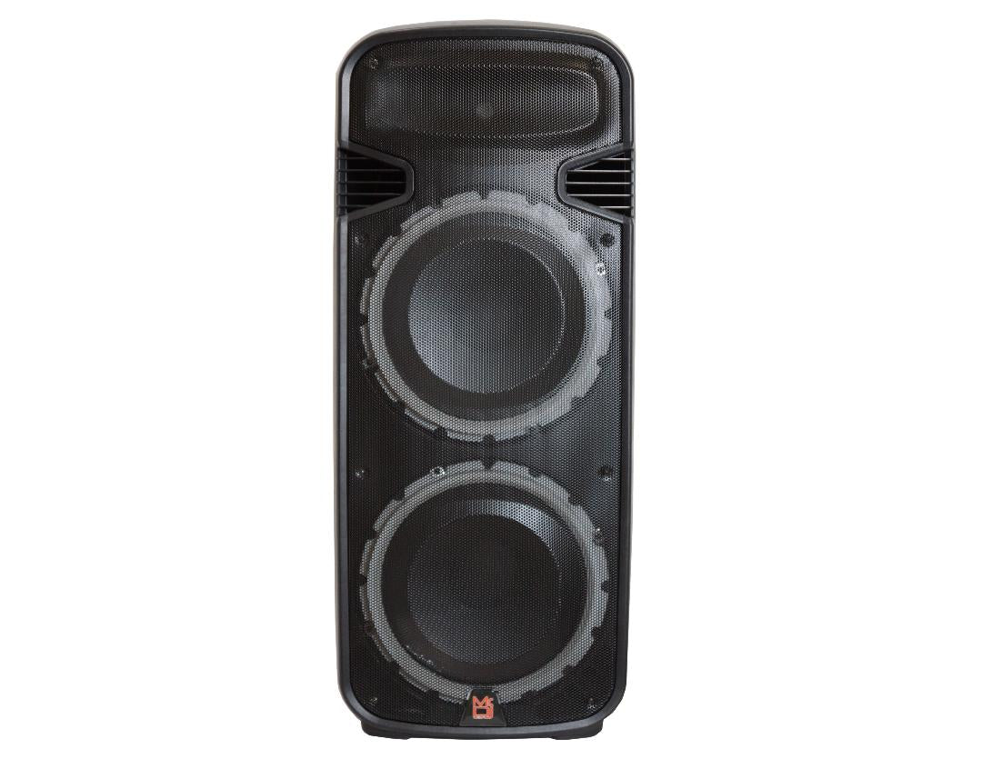 MR DJ PSBAT6200 Dual 15" 4000W Power 3 Way Party Speaker Bluetooth & Rechargeable Battery