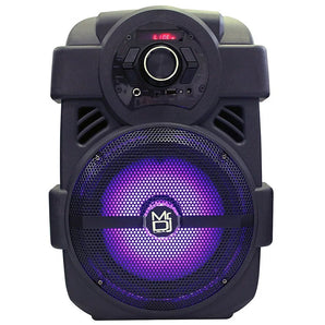 MR DJ PSE80BT 8" Portable Active Speaker with Rechargeable Battery