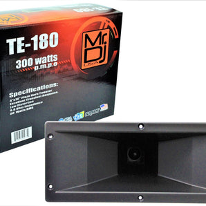 MR DJ TE-180 4"x10" 300W PRO Audio PA/DJ Wide Screw-ON Type Piezo Compression Horn Tweeter