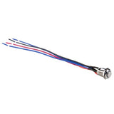 Install Bay MS12R-2 silver 12MM round illuminated momentary switches with red light and wires.
