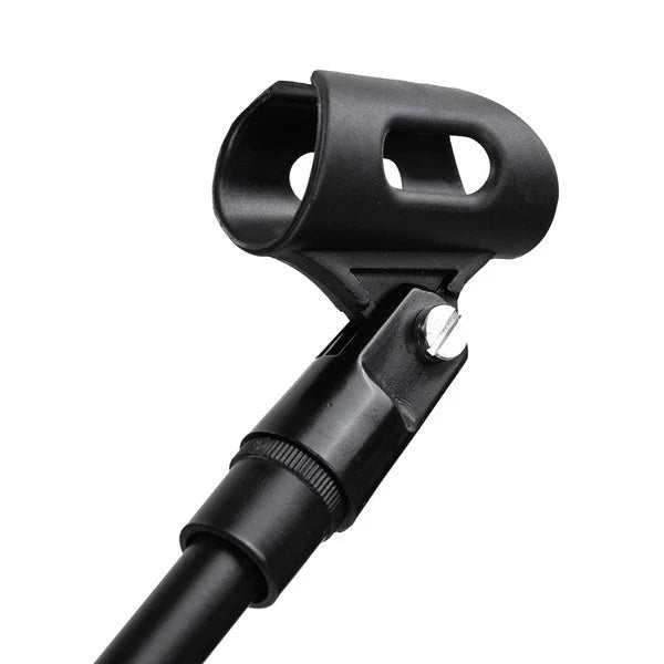 MR DJ MS700PKG 2 Microphone Stands Adjustable Boom Stage or Instrument with Mic Holder Clips & Carry Bag & 2 25' Cable