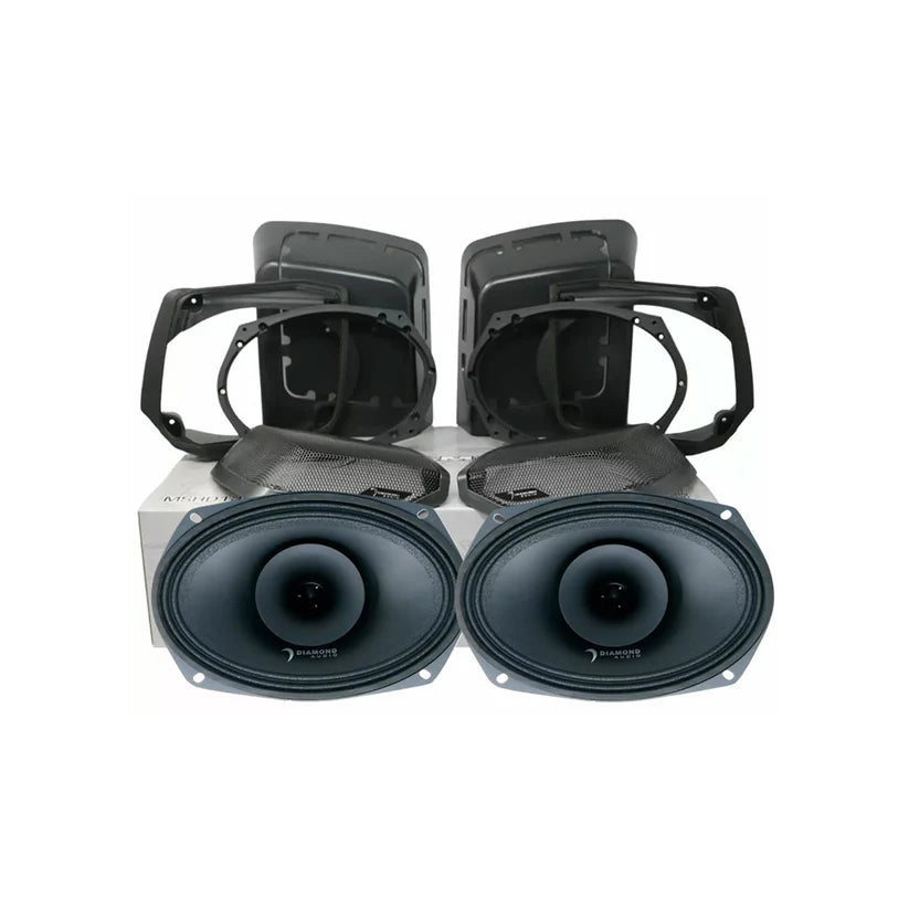 Diamond Audio MSMP692LK13 1998-2013 Harley Davidson® Cut-In Lid Kit with MP692 Speakers (2Ω)