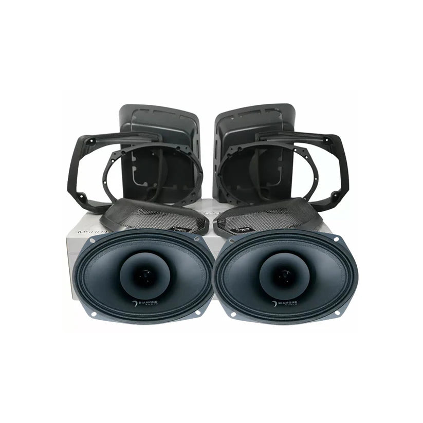 Diamond Audio MSMP694LK13 1998-2013 Harley Davidson® Cut-In Lid Kit with MP694 Speakers (4Ω)