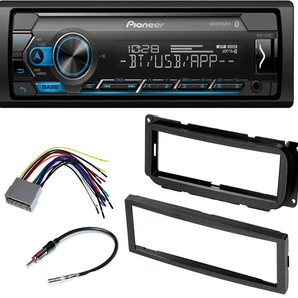 Pioneer MVH-S322BT Car Stereo Single Din Kit Fit DODGE 2002-2005 RAM 1500