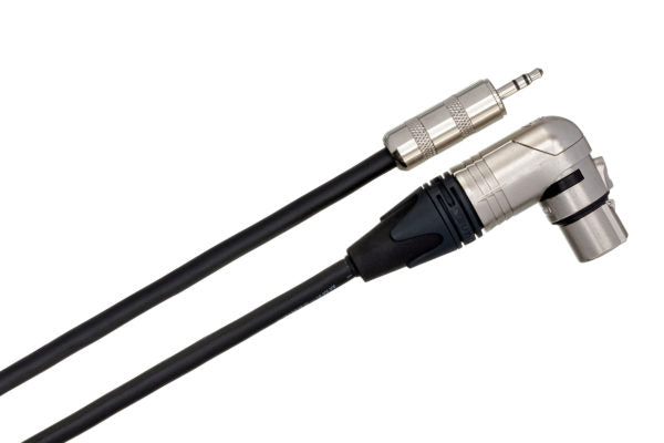 Hosa MXM-001.5RS Microphone Cable 3.5 mm TRS Male to Neutrik Right Angle XLR Female 1.5 foot