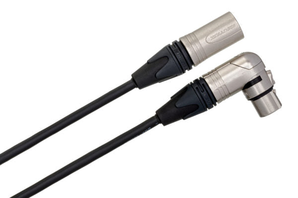 Hosa MXX-001.5RS Microphone Cable Neutrik Right Angle XLR Female to XLR Male 1.5 foot