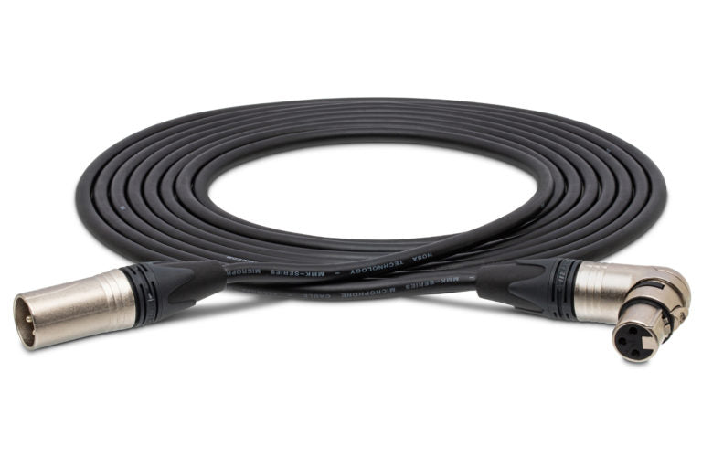 Hosa MXX-001.5RS Microphone Cable Neutrik Right Angle XLR Female to XLR Male 1.5 foot