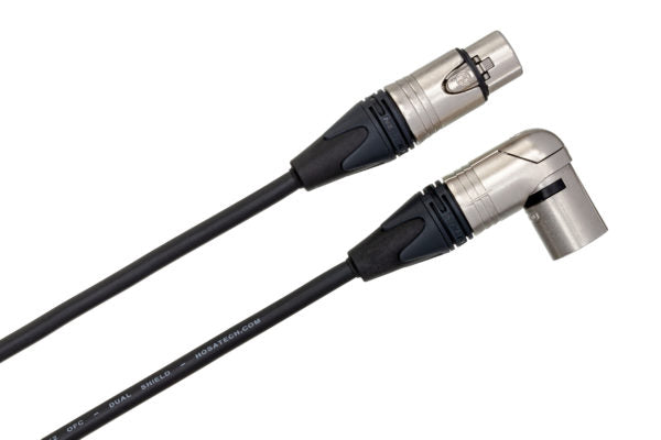 Hosa MXX-001.5SR Microphone Cable Neutrik XLR Female to Right Angle XLR Male 1.5 foot