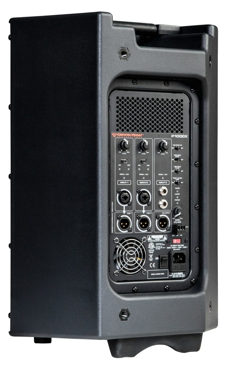 2 Cerwin-Vega P1000X 10" 2 Way 1000 Watt Powered Active PA Speaker