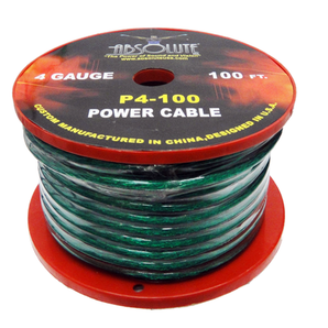 Absolute P4-100GR 100' 4-Gauge Green Copper Mix Power Ground Wire Cable