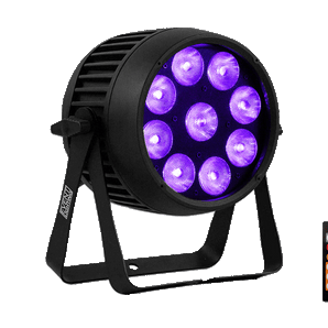 Antari PAR9X12BH-IP IP65 Battery Powered Outdoor RGBWAU LED PAR with W-DMX