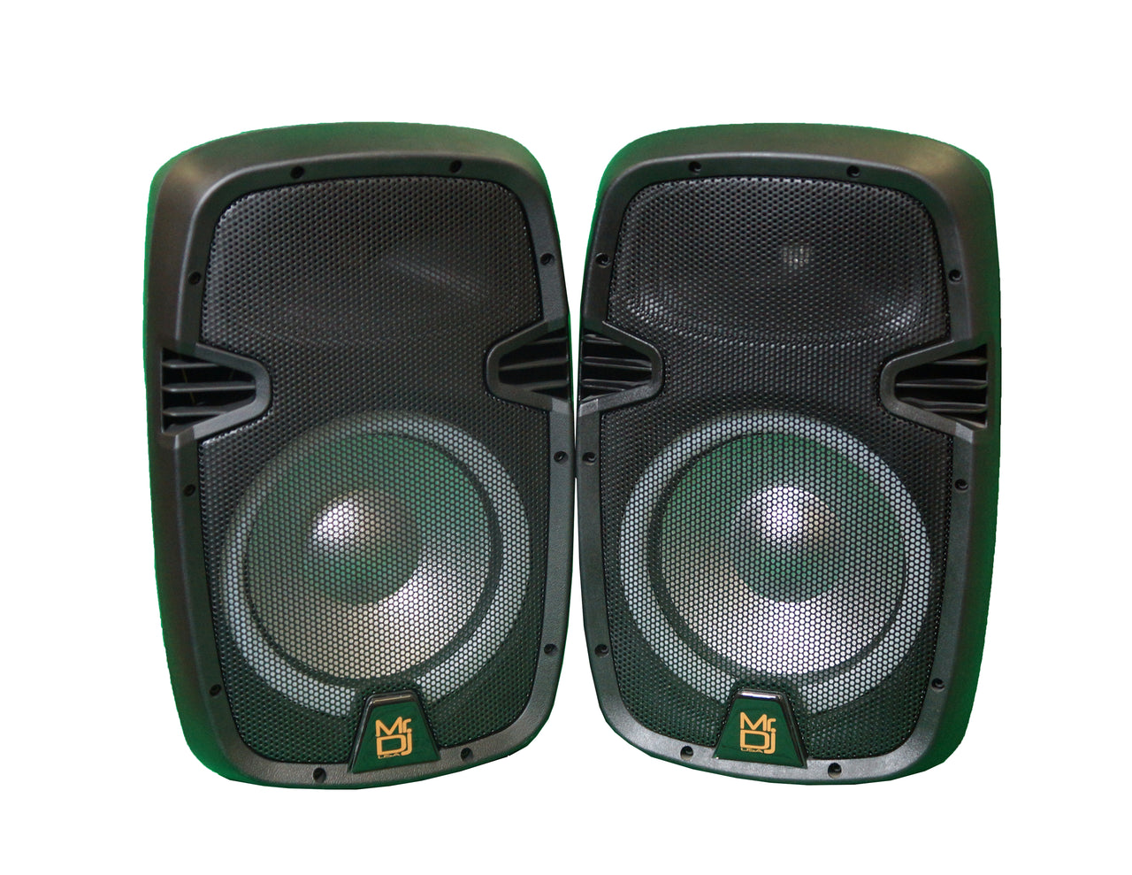 MR DJ PBX210COMBO Portable all in One PA/DJ System 2X 10" 3000W Bluetooth Active Speaker with Detachable Mixer & Stands