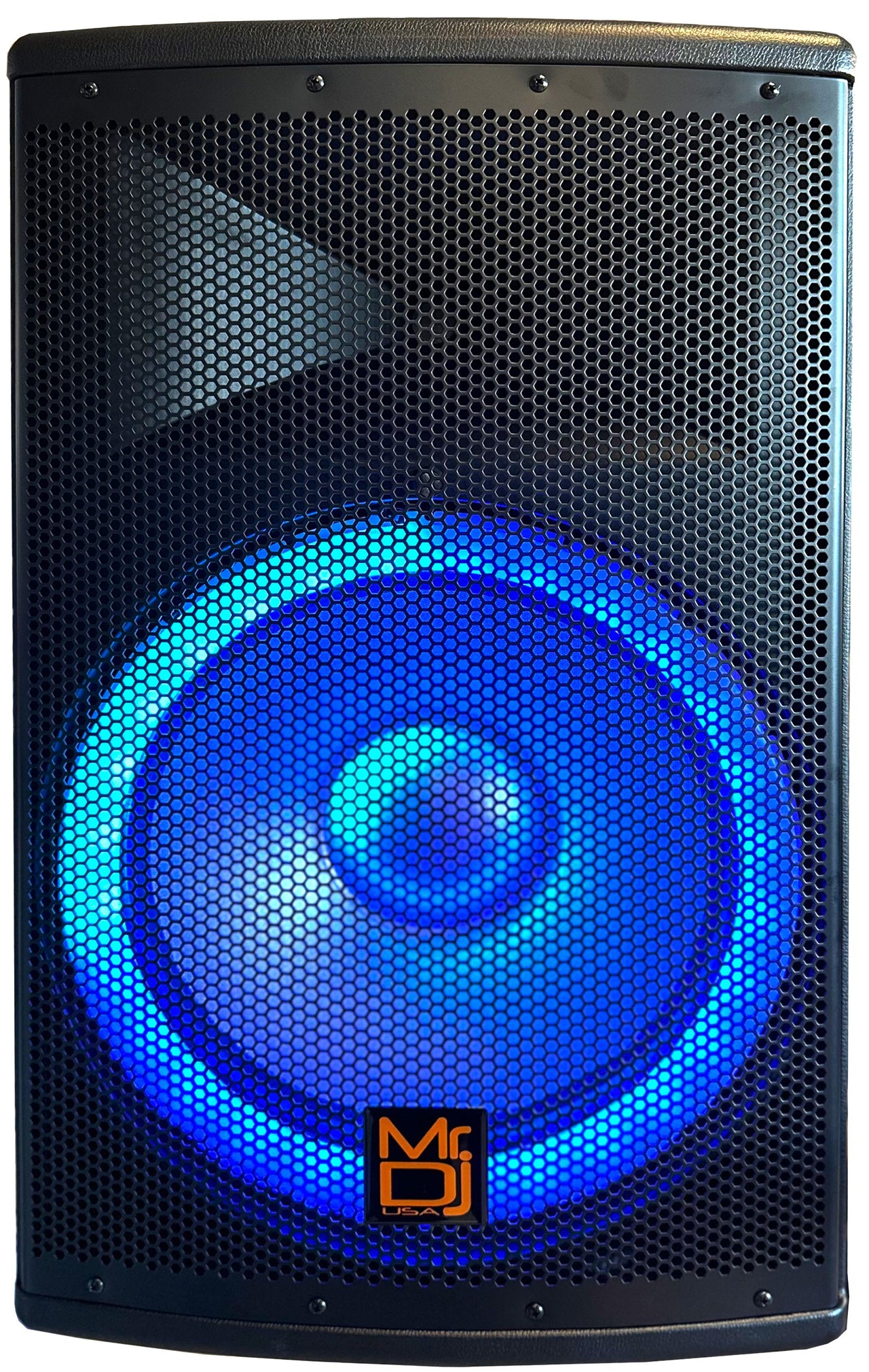 MR DJ PBX4500S 15" 2-Way PA DJ 4500W Passive Speaker LED Lighting + Speaker Stand & Cable