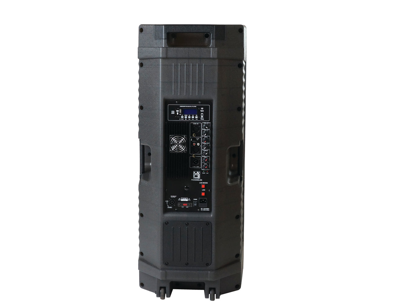 MR DJ PBX6500LED PRO PA DJ Dual 15” 3-Way Full-Range Powered/Active Live Sound Bluetooth Loud Speaker
