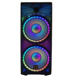 MR DJ Dual 15 lnch 3 WAY 5000W PA DJ Powered Speaker BT LED Light Speaker
